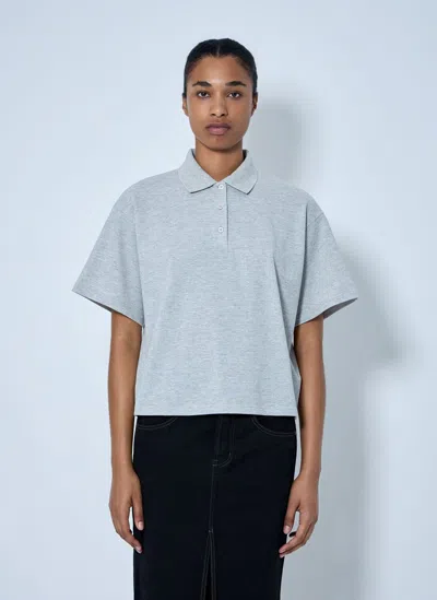 Saint Laurent Short Sleeve Polo Shirt In Blue