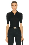Saint Laurent Short Sleeve Polo Shirt In Noir