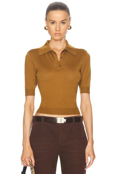 SAINT LAURENT SHORT SLEEVE POLO TOP
