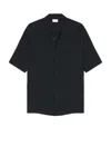 Saint Laurent Men's Piquet Cotton Polo Shirt In Bleu Nuit