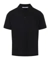 Saint Laurent Classic Cotton Pique Polo Shirt In Black