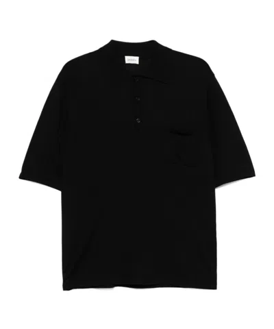 SAINT LAURENT SAINT LAURENT BUTTON DETAILED KNITTED POLO SHIRT