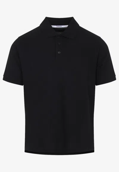 Saint Laurent Short-sleeved Polo T-shirt In Black
