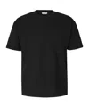 Saint Laurent Men's Piquet Cotton Polo Shirt In Black