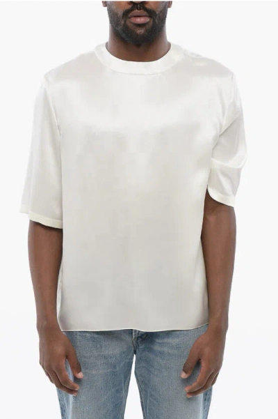 Saint Laurent Short-sleeved Silk Blouse