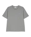 Saint Laurent Cassandre Cotton Blend T-shirt In Gray