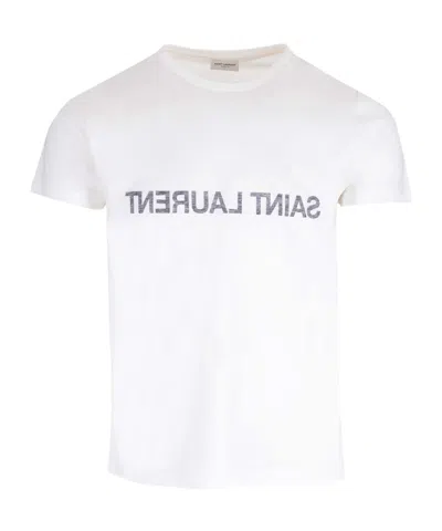 Saint Laurent Short-sleeved T-shirt In White