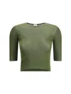 Saint Laurent Semi-sheer Certified Viscose Knitted Top