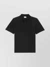 Saint Laurent Polo Cassandre In Wool Sweater In Black