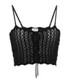 Saint Laurent Short Suspender Top In Black