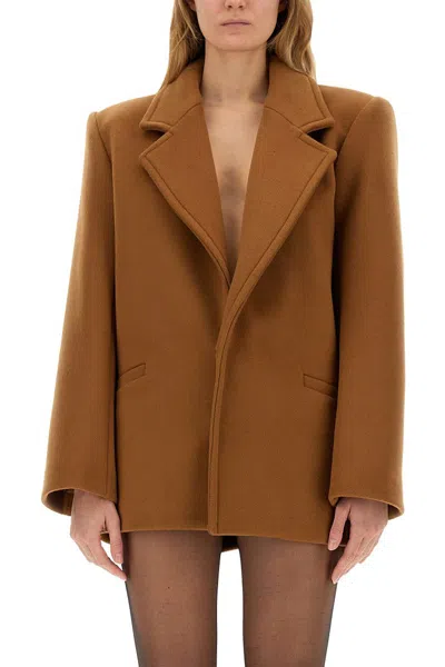 SAINT LAURENT SHORT WOOL COAT
