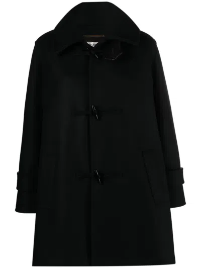 Saint Laurent Kurzer Dufflecoat In Black