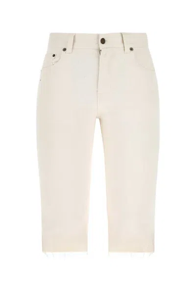 Saint Laurent Shorts In White