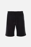 Saint Laurent Black Bermuda Shorts In Noir+naturel