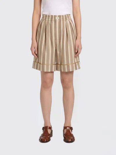 Saint Laurent Shorts Woman  In Brown