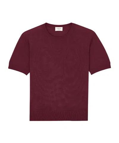 Saint Laurent Short-sleeve T-shirt In Burgundy