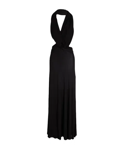 Saint Laurent Short-sleeved Dress In Black