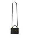Saint Laurent Gabby Mini Vanity Case In Quilted Leather With Gold Hardware In Black