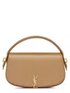 Saint Laurent Calfskin Bascule Cross-body Bag In Neutral