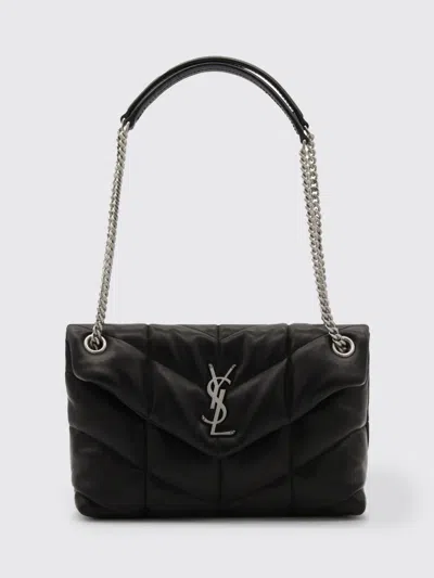 Saint Laurent Black Nappa Leather Medium Puffer Shoulder Bag