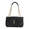 Saint Laurent Black Loulou Medium Shoulder Bag