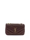 Saint Laurent New Loulou Shoulder Bag In Burgundy