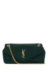 Saint Laurent Green Jacquard Small Calypso Shoulder Bag