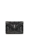 Saint Laurent Lou Puffer Toy Ysl Crossbody Bag In Quilted Leather In Black
