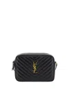 Saint Laurent Lou Camera Quilted Leather Shoulder Bag In Black