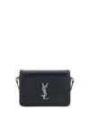 Saint Laurent Leather Strap Shoulder Bag In Black