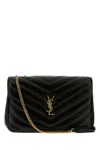 Saint Laurent Black Leather Large Lou Lou Shoulder Bag In Black
