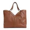 Saint Laurent Large Y Calf Leather Tote Bag In Brown