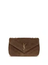Saint Laurent Medium Loulou Quilted Chain-strap Shoulder Bag In Brown