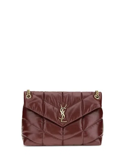 Saint Laurent Shoulder Bags In Burgundy