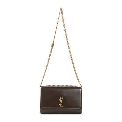 Saint Laurent Shoulder Bags Green In Brown