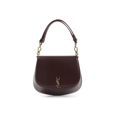 Saint Laurent Shoulder Bags Red In Purple