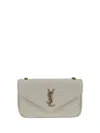 Saint Laurent Mini Lou Lou Cross Body Bag In White