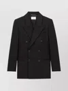 Saint Laurent Show Version Double-breasted Lapel Jacket In Black