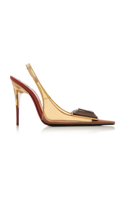 Saint Laurent Sibyl Tpu Slingback Pumps In Multi