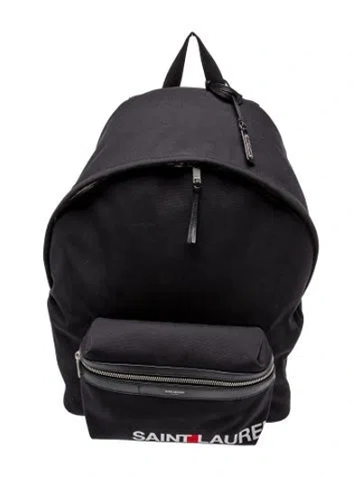 Pre-owned Saint Laurent Signature Backpack In Black