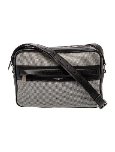 Pre-owned Saint Laurent Signature Camp In Gray