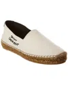 Saint Laurent Embroidered Espadrilles In Canvas Beige In White