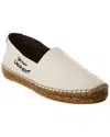 Saint Laurent Embroidered Espadrilles In Canvas Beige In White