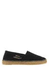 Saint Laurent Canvas Slip-on Espadrilles With Embroidered Logo Detail