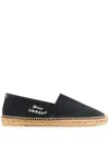 Saint Laurent Canvas Slip-on Espadrilles With Embroidered Logo Detail