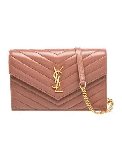 Pre-owned Saint Laurent Signature Cassandre Mini 2024 In Neutral