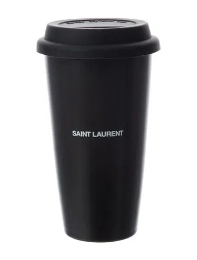 Pre-owned Saint Laurent Signature Ceramic Travel Cup In Multi
