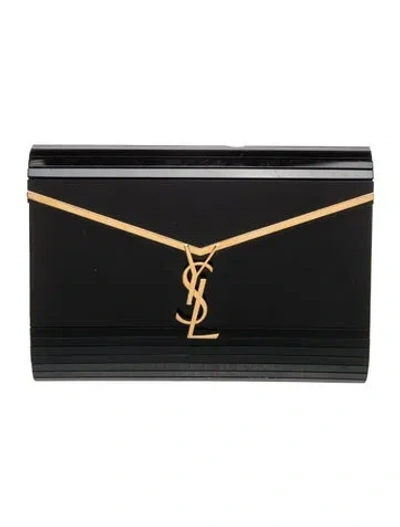 Pre-owned Saint Laurent Signature Clutch 2023 In Black