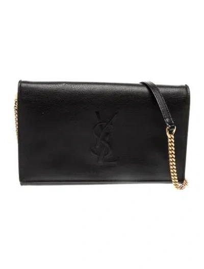 Pre-owned Saint Laurent Signature Clutch In Black