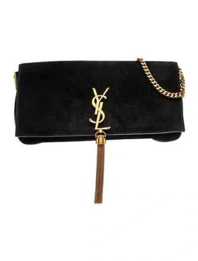 Pre-owned Saint Laurent Signature Kate 99 In Black